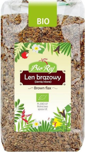 Len Brązowy (siemię Lniane) Bio 500 G - Bio Raj