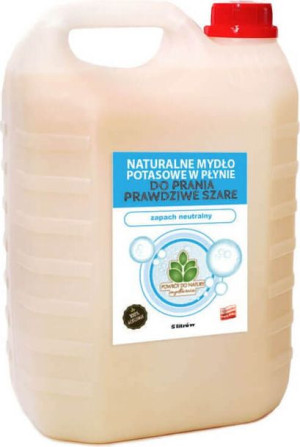 Mydło potasowe Prawdziwe szare do prania w płynie zapach neutralny 5l Mydla