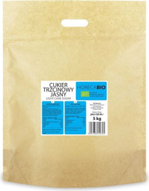Cukier Trzcinowy Jasny Bio 5kg - Horeca