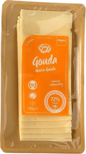 Ser Gouda Plastry Bio (48 % Tłuszczu W Suchej Masie) 150 G - Oma