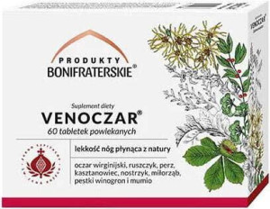 Venoczar naturalna ulga dla nóg 60 tabletek powlekanych Produkty Bonifrater