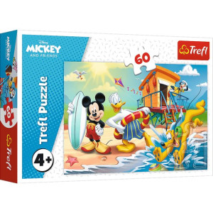 Trefl Puzzle 60 elementów Ciekawy dzień Mikiego i przyjaciół