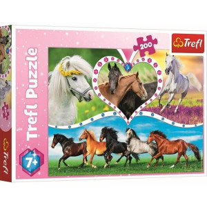 Trefl Puzzle 200 elementów Piękne konie
