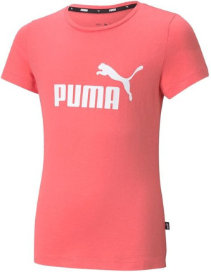 Koszulka dla dziewczynki Puma ESS Logo Tee G różowa 587029 42