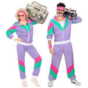 Strój Sportowca Dresa Dres Fiolet Lata 80 - S