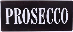 Szyld metalowy czarny PROSECCO