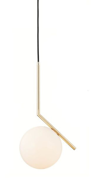 Lampa wisząca HALM 20 - mosiądz, szkło