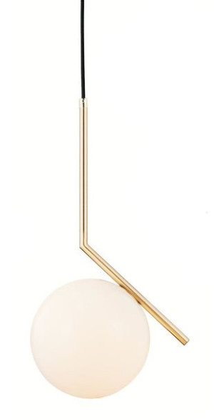 Lampa wisząca HALM 30 - mosiądz, szkło