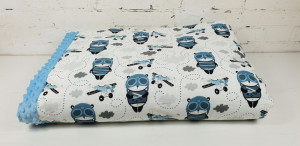 Koc dla dorosłych Panda Pilot 140x200 cm sky