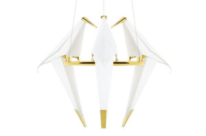 Lampa wisząca Lora 3 UP złota - LED