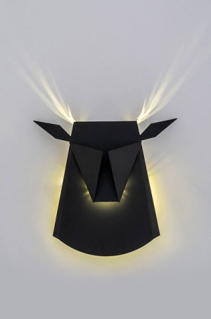 Kinkiet Deer czarny - LED, stal węglowa