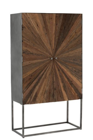 Komoda wysoka drewno metal Hindi