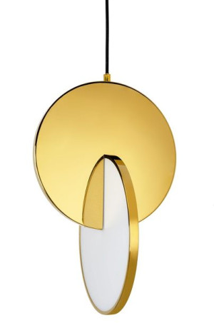 Lampa wisząca DISCO złota - LED, stal polerowana