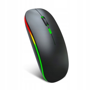 Mysz Bezprzewodowa SUPER CICHA LED RGB Akumulator