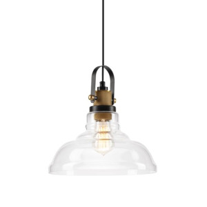 MARCO lampa wisząca transparentna patyna 28cm loft LAMKUR