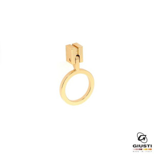 Złota kołatka do mebli lutetia glamour 45mm włoski uchwyt do mebli Giusti ™