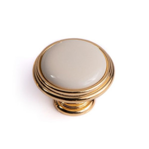 Porcelanowa gałka do mebli Asti 01.GLG - 35 mm