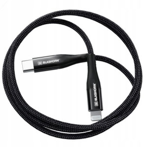 Kabel wzmacniany USB-C/Lightning QC3.0 1,2M krótki
