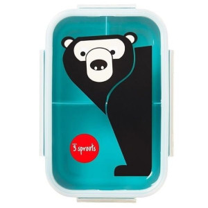 Śniadaniówka Lunchbox Bento Miś teal / 3 Sprouts