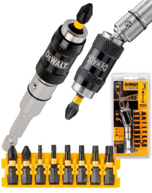 Uchwyt kątowy udarowy +bity IMPACT DEWALT DT70578T
