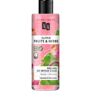 AA SUPER FRUITS peeling do mycia ciała opuncja/amarantus 200ml