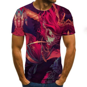 Koszulka męska t-shirt graficzny 3D smok M CZARNY