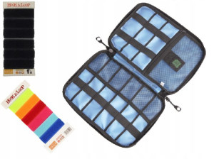 Pokrowiec Torba Etui Na Kable Przewody Organizer + Rzep Opaski 12szt