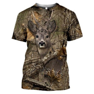 Koszulka męska t-shirt graficzny 3D łowiecka sarna S