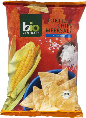 Chipsy tortilla z solą bez glutenu 125g EKO Bio-Zentrale