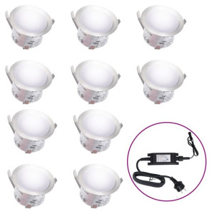 Lampy najazdowe LED, 10 szt., zimne białe światło