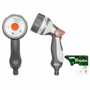PISTOLET ZRASZACZ na wąż ogrodowy 5w1 METALOWY 55M
