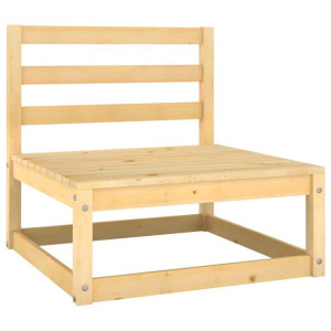 Ogrodowa sofa środkowa, lite drewno sosnowe