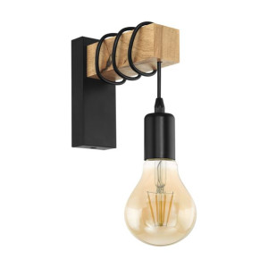 Kinkiet drewniany Lampa ścienna Eglo Townshend 32917 Vintage Loft