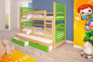 Łóżko trzyosobowe OLEK + MATERACE GRATIS
