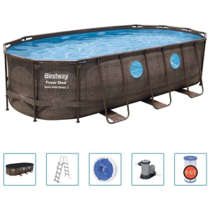 Basen owalny Power Steel Swim Vista Series, 549x274x122 cm