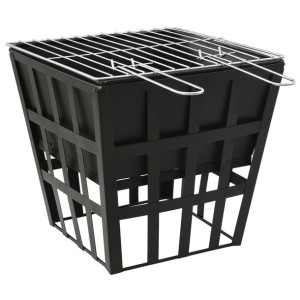 Palenisko i grill 2-w-1, 34 x 34 x 48 cm, stal