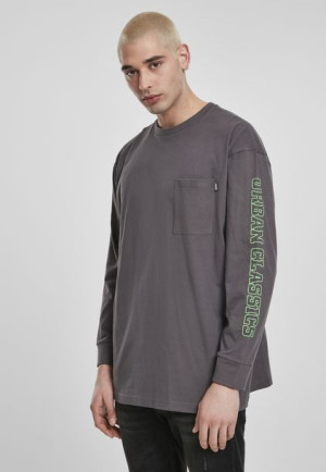 Longsleeve Neon Logo Boxy Pocket Darkshadow
