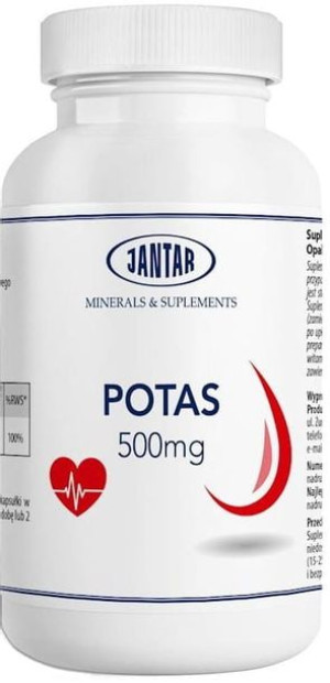Potas 60 Kapsułek (500 Mg) - Jantar