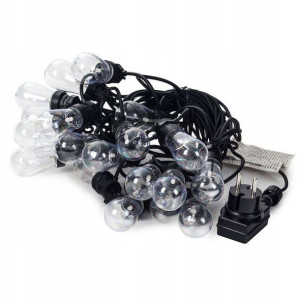 Lampki ogrodowe GIRLANDA 20 żarówek LED 12,5 m