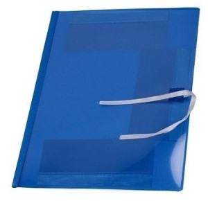 Teczka plastikowa wiązana A4 NIEBIESKA PVC