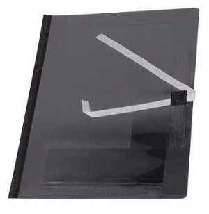 Teczka plastikowa wiązana A4 CZARNA PVC