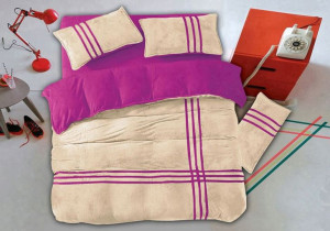 Pościel flanelowa pluszowa 3D 160x200  3-częściowa DS-8