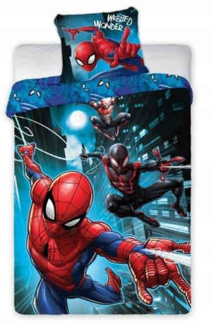 Pościel dziecięca bawełniana 160x200  2-częściowa Spiderman 036