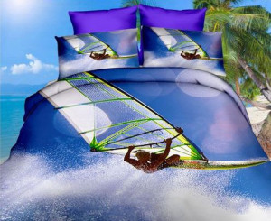 Pościel 3D rozmiar 160x200 3-częściowa wzór 249-2 sport