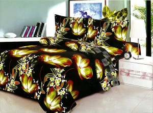 Pościel 3D rozmiar 160x200 4-częściowa kwiaty CW-FSH1604-19