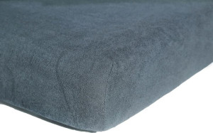 Prześcieradło frotte bawełniane z gumką 180x200 grube stalowe