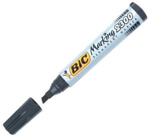 Marker Permanentny Bic Czarny Ścięta Końcówka