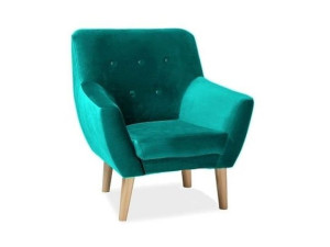 Fotel Kier 1 Velvet Kolor Zielony Bluvel 78 / Wenge