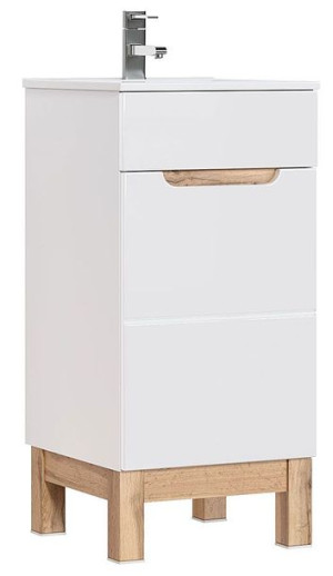 Szafka z umywalką Marsylia 4S 40 cm- Biały połysk