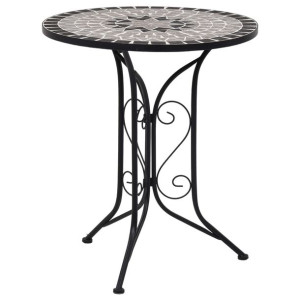 Mozaikowy stolik bistro, szary, 61 cm, ceramiczny